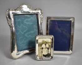 Three Silver Mounted Photograph Frames, Varying size, one by Kitney & Co, London 1994