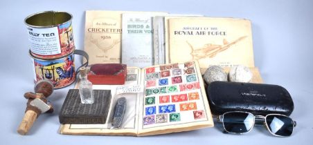 A Collection of Sundries to Include Cigarette Card Albums, Australian Billy Cans, Black Forest