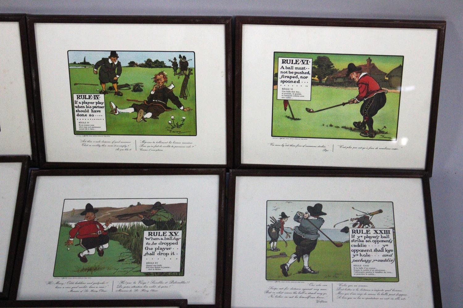 Three 1970s/80s Guinness Calendars Together with Ten Framed Perrier Water Golfing Cartoons - Image 3 of 5