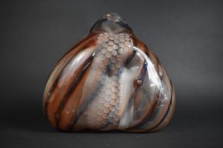 A Heavy Studio Art Glass 'Scale' Vase, 25cm High