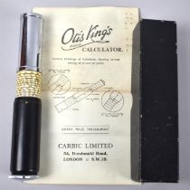 A Vintage Boxed Otis King Calculator Model K, with Instructions