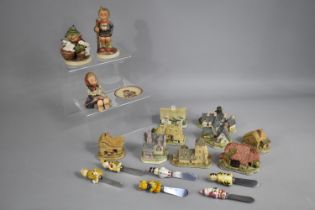 A Collection of Various Cottage Ornaments Together with Three Goebel Figures, Dish and Novelty