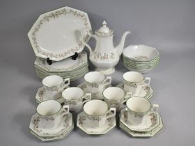 A Johnson Brothers Eternal Beau Tea Set to comprise Cups, Bowls, Saucers, teapots, Plates Etc
