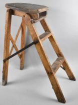 A Vintage Folding Wooden Two Step Step Ladder