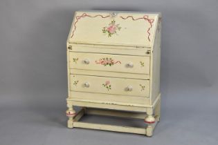 A Painted Fall Front Bureau, 72cms Wide