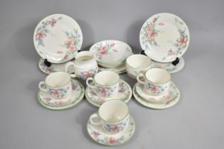 A Royal Doulton Expressions Carmel Pattern Part Service to Comprise Four Cups, Four Saucers, Three