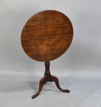 A 19th Century Circular Topped Snap Top Tripod Table, 65cms Diameter