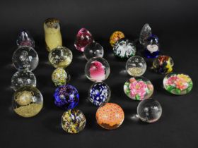 A Collection of Various Glass Paperweights etc