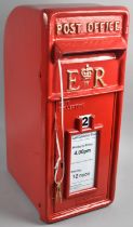 A Reproduction Red Painted Heavy Metal Post Office Box, 29cms High and 24cms Wide, Plus VAT