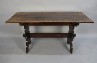 A Mid 20th Century Oak Refectory Table, 152cms by 74cms