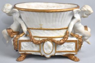 A Reproduction French Style Gilt Decorated Table Centre Planter, 27cm Wide