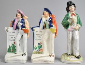 A Twin Sided Staffordshire Style Temperance Figure, Gin and Water, 22cm high Together with a Two