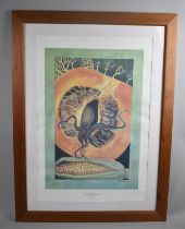 A Framed Antony J. Pitt Print, Titled "Birth of an Octopus", Acrylic on Canvas 2003, Subject 35x51cm