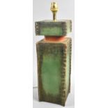 A Vintage Italian Ceramic Table Lamp by Fratelli Fanciullacci of Rectangular Form, 40cms High
