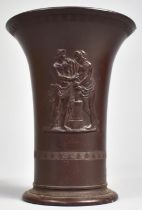 A 19th Century Ferdinand Gerbing Witwe Terracotta Vase of Trumpet Form Decorated with Classical