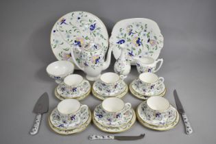 A Coalport Pageant Service to Comprise Coffee Pot, Six Cans, Six Saucers, Six Side Plates, Milk