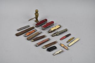 A Collection of Various Mid 20th century Pocket Knives and Multitool Knives. (Photo now to be