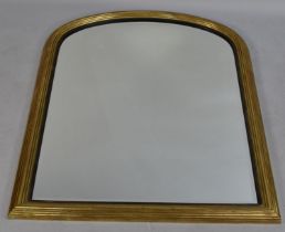 A Modern Gilt Framed Overmantle Mirror, 87cms Wide and 112cms High