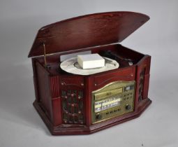 A Music Centre in The Vintage Style witb Radio, CD Player and Turntable, 52cms Wide