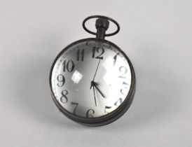 A Reproduction Novelty Desk Top Ball Clock with Compass Dial on Reverse, Working Order, 4.5cms