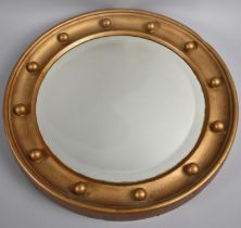 A Circular Gilt Framed Wall Mirror, 40cms Diameter