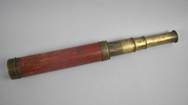 A late 19th Century Three Fold Brass and Wooden Telescope by Dollond, London