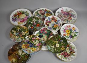 A Large Collection of Various Floral Decorated Collectors Plates to Include Examples by