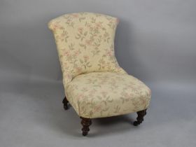 A Late 19th Century Reupholstered Ladies Nursing Chair