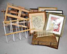 A Collection of Various Sundries to comprise Pictures and Prints, Winsor and Newton Easel Etc