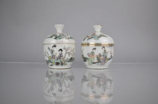 A Near Pair of 20th Century Chinese Porcelain Chupu Bowls Decorated in the Famille Rose Fencai