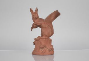 A Meissen Bottger Steinzeug Stoneware Study of a Squirrel, 15cms High