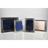 Four Various Silver Photo Frames, Largest 24.5x19cms and Smallest 12x15.5cms