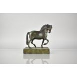 A Grand Tour Souvenir in Green Patinated Bronze, The Horse After Antonio Canova, Rectangular