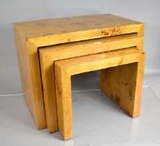 A Nest of Three Reproduction Art Deco Style Tables, 59cm Wide