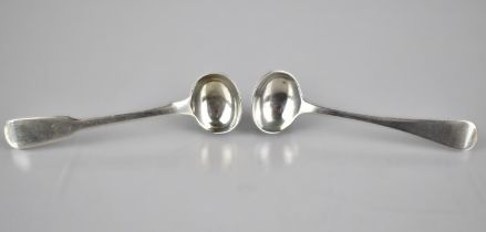 Two 19th Century Silver Condiment Spoons, the One by Thomas Wheatley, Newcastle 1831 and the Other