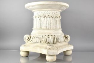 A Mid 20th Century Faux-Stone Pedestal or Low Table in Neoclassic Style, In The Manner of