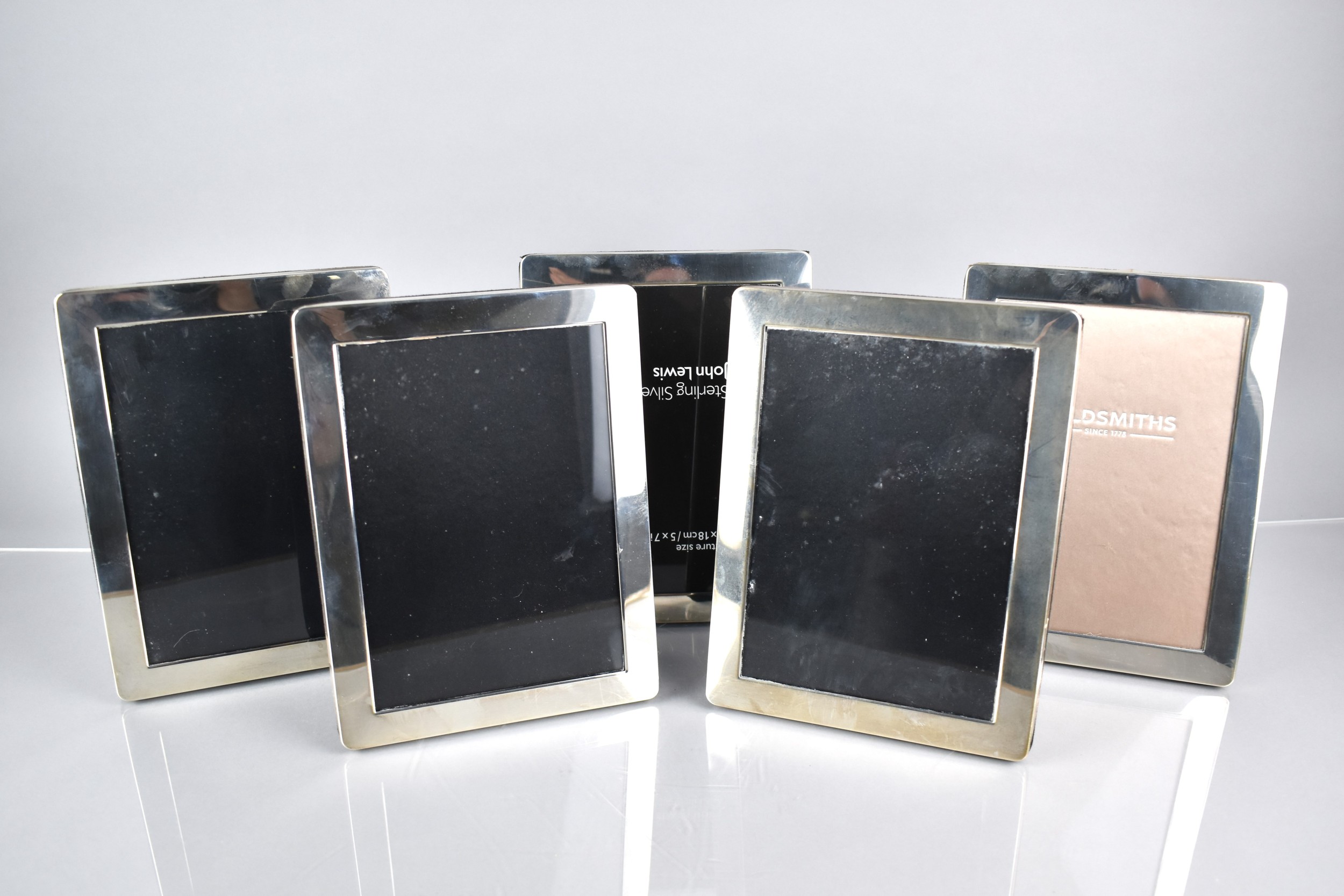 A Set of Five Elizabeth II Silver Picture Frames by George Neal and George Neal, London 2006, to Fir - Image 2 of 2