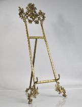 A Tall Reproduction French Style Table Top Picture Easel with Foliate and Figural Decoration, 80cm
