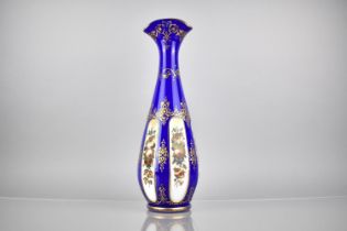 A 19th Century Overlaid Glass Vase, Possibly by Baccarat Decorated with Handpainted Floral