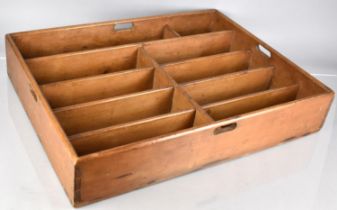 A 19th Century Pine Butlers Tray, The Interior with Multiple Divisions. 45cm x 60cm x 11cm High