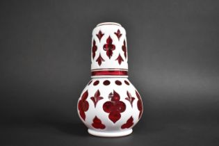 A Late 19th Century Bohemian Overlaid Carafe and Beaker Set, 20.5cm High. Together with a Decorative