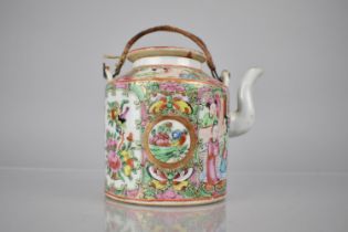 A 19th Century Chinese Porcelain Qing Period Famille Rose, Teapot, 13cms High