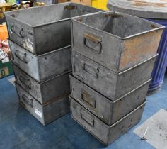 A Collection of Galvanized Metal Trays