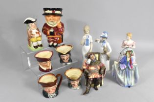 A Collection of Figures to Comprise Royal Doulton Sweet Anne HN1318 (AF, Coalport Opening Night, Two