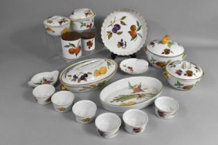 A Collection of Various Royal Worcester Evesham Oven to Table wares to Comprise Lidded Tureens,