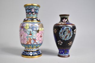 Two Cloisonne Vases, the Tallest 18cm high