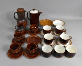 A Collection of Various Treacle Glazed Coffee Wares to Include Examples by Poole, Beswick etc