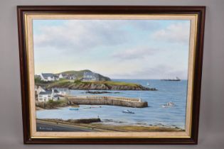A Framed Oil on Board by Gwillym Hughes Depicting Welsh Coastal estuary, 59x44cm
