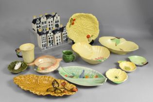 A Collection of Various Ceramics to Comprise Carlton Ware Leaf Dishes, Carlton Ware Art Deco Twin