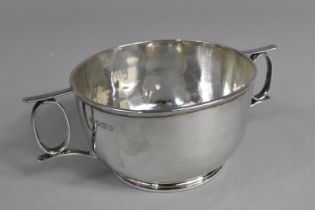 A Silver Twin Handled Bowl by Hawksworth, Eyre & Co Ltd, Sheffield 1904, 6cm high and 15cm wide